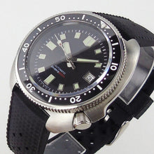 Load image into Gallery viewer, 20ATM 44mm Tandorio Sterile Black Dial Japan NH35A Automatic Diving Mens Watch b1714
