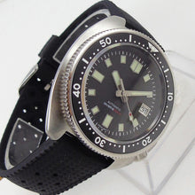 Load image into Gallery viewer, 20ATM 44mm Tandorio Sterile Black Dial Japan NH35A Automatic Diving Mens Watch b1714
