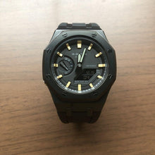 Load image into Gallery viewer, G-shock Ga2100-1A1 カシオーク カスタムケース  ゴールド ラバーストラップ　g177
