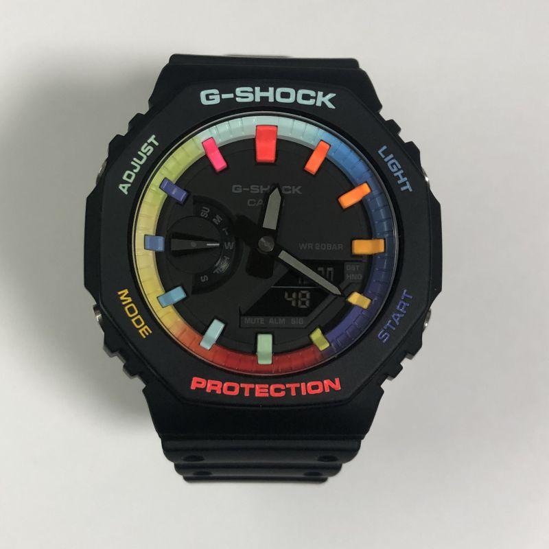 G-shock Ga2100 カシオーク カスタムケース カラフル レインボー ブラック Ga21001A ver3 ギャラクシー g187 –  Ashield